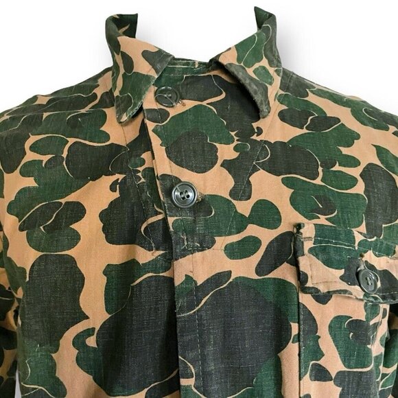 Vintage 1960s Bullseye Bill Mens Hunting Coveralls Sz Large XL Camo Duck Canvas - Picture 7 of 13